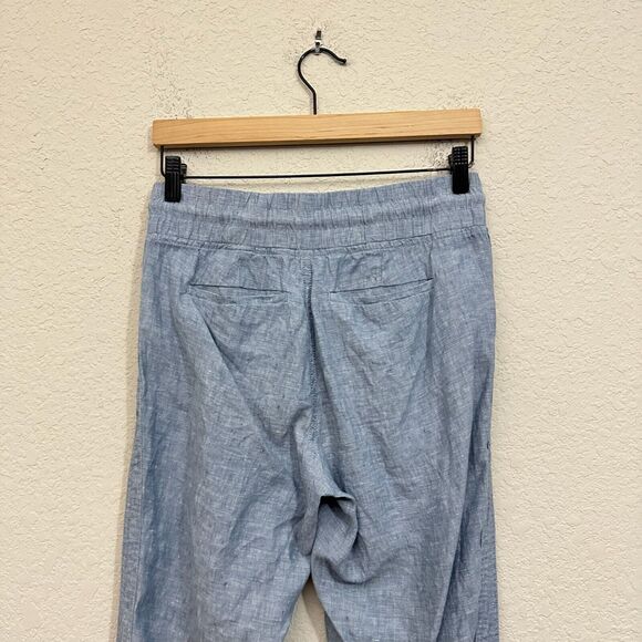 ATHLETA Cabo Linen Joggers Pants in Blue Resort Coastal - Picture 5 of 12